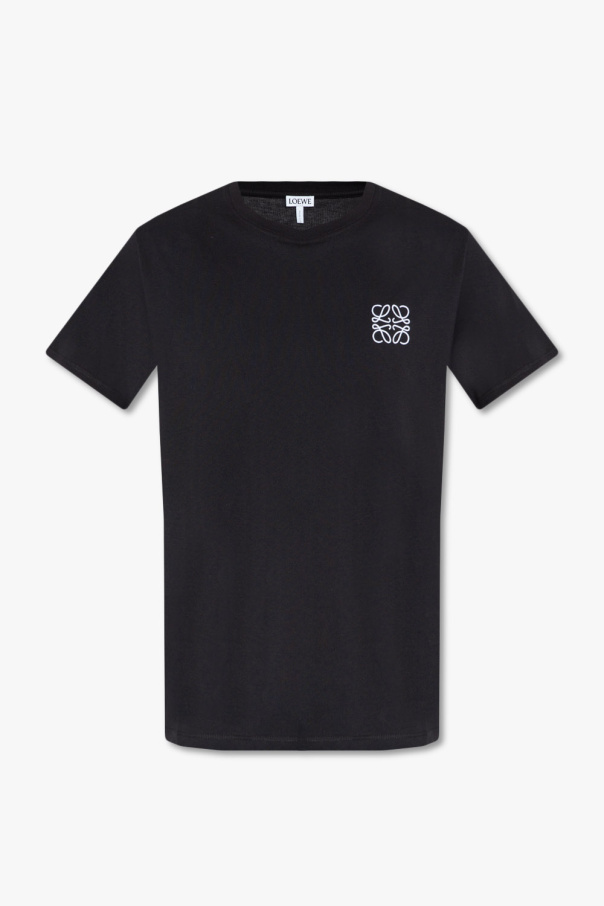 25SS new/LOEWE ストライプコットンジャージーTシャツ T-Shirt LOEWE コットンジャージー Tシャツ ロゴ刺繍入り | ミスターポーター